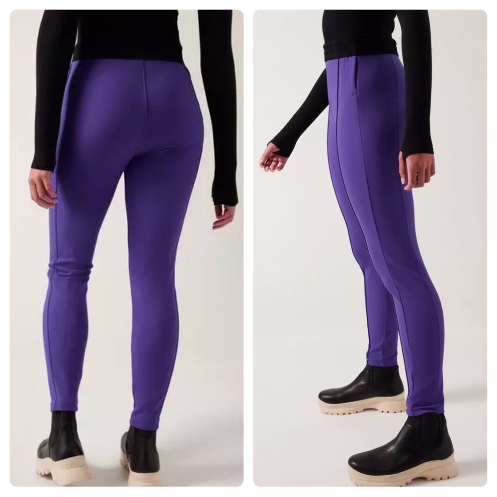 NWT Athleta Glacier Snow Skinny Ski Snowboard stretchy Pant in purple 2